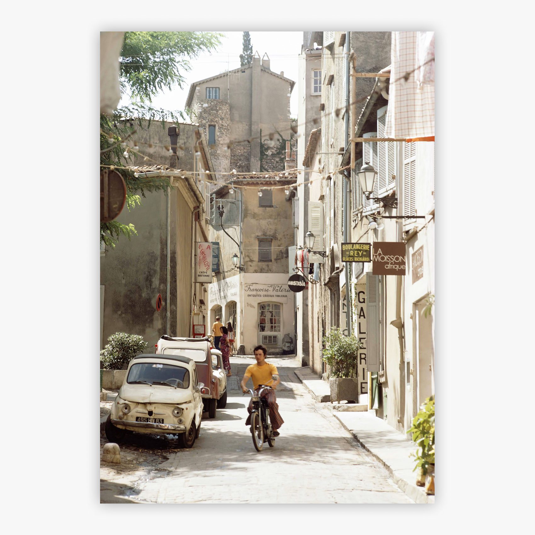 St Tropez Street - Slim Aarons Print