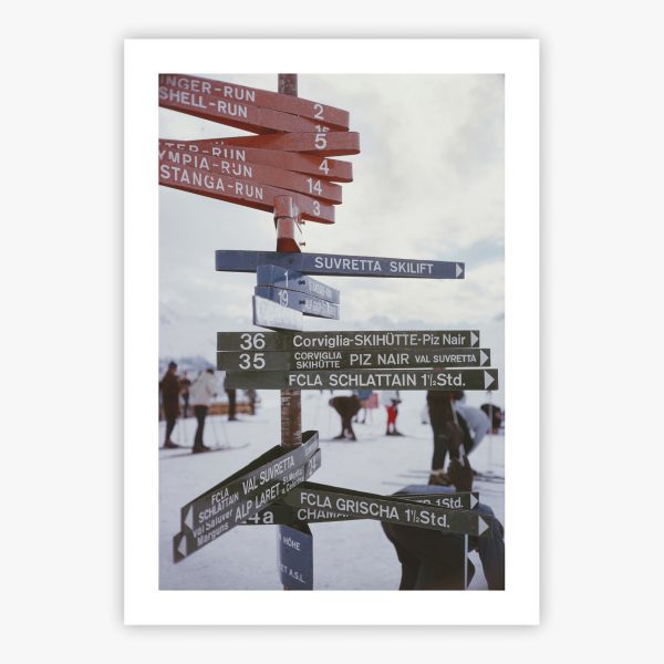 Signpost In St Moritz