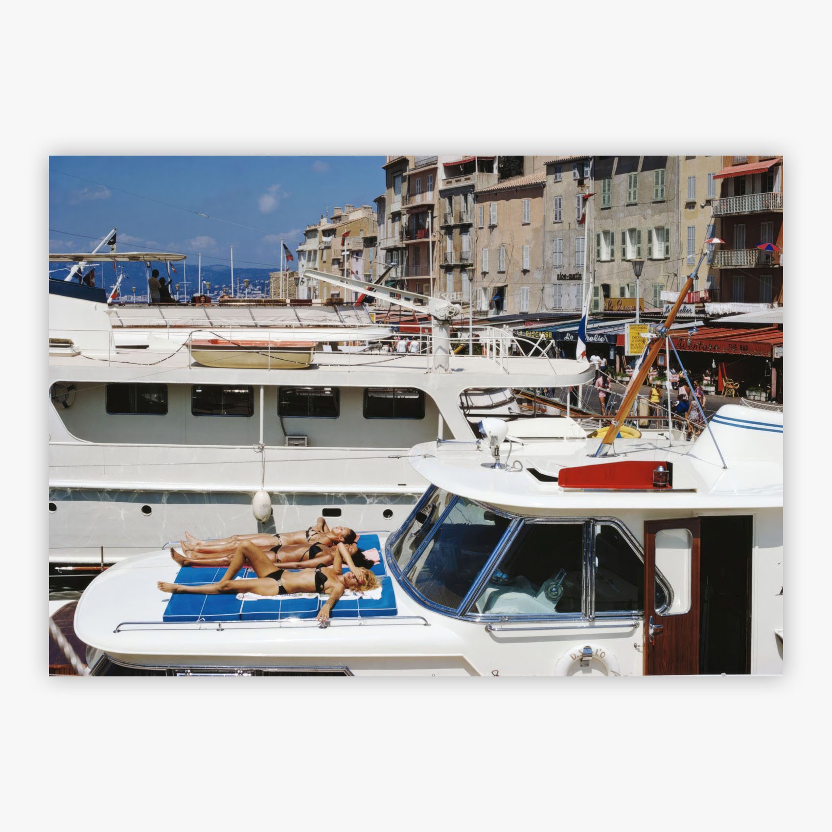 Sunbathing In St Tropez - Slim Aarons Print